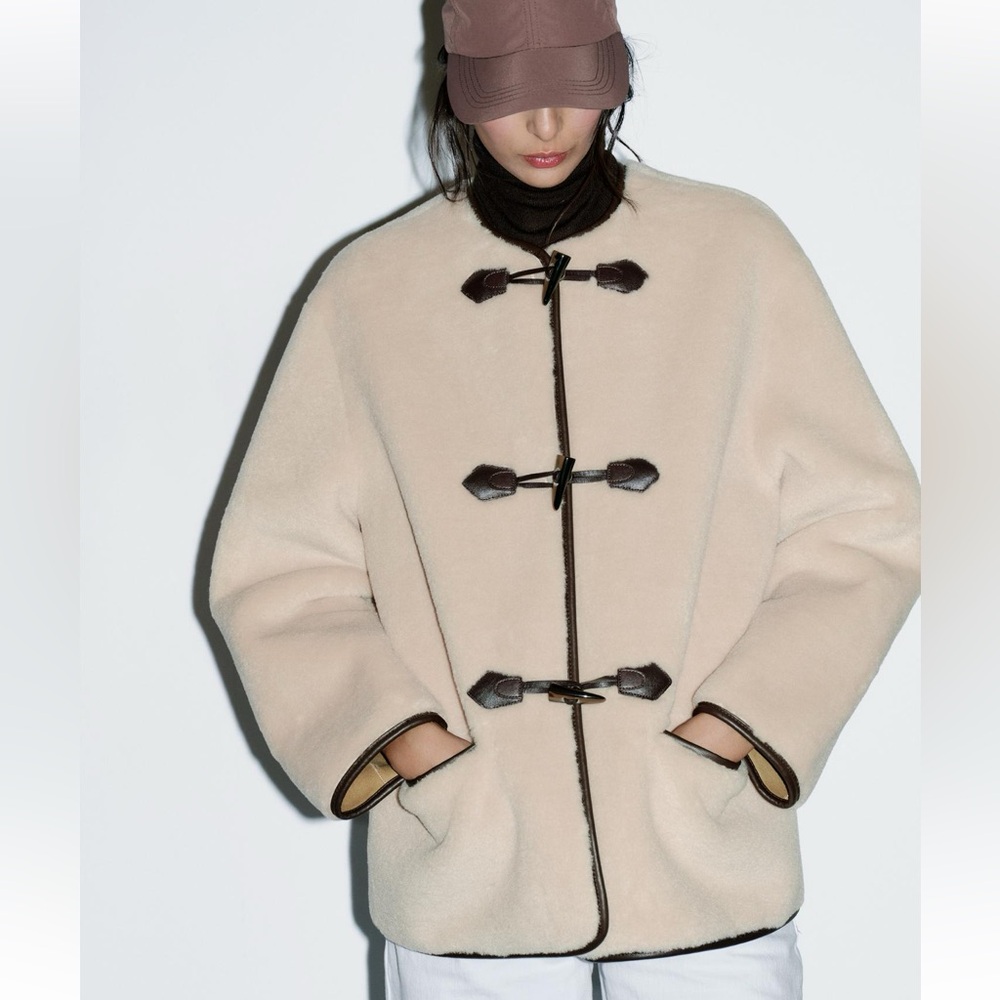 ❌SOLD❌ ZARA FAUX FUR TOGGLE COAT | NWT | Size M